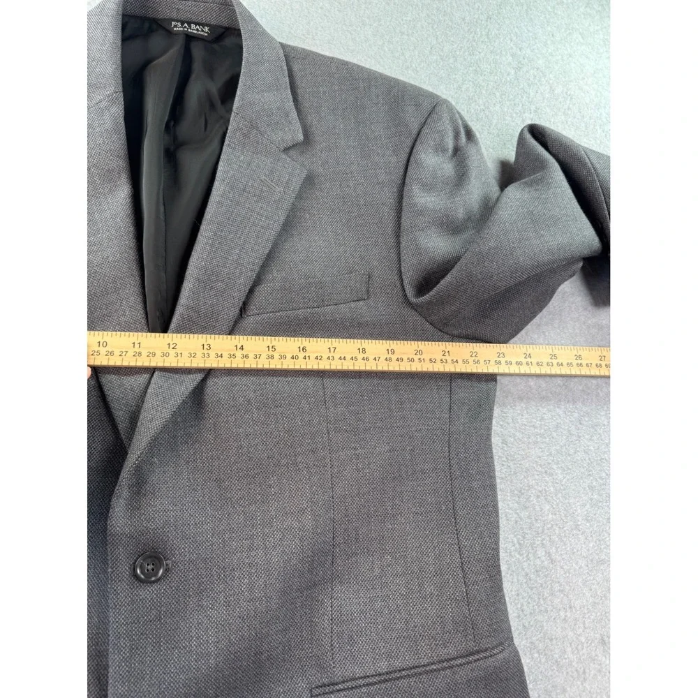 Jos. A. Bank Travelers Collection Grey 100% Wool Blazer Sport Coat 44R 01110